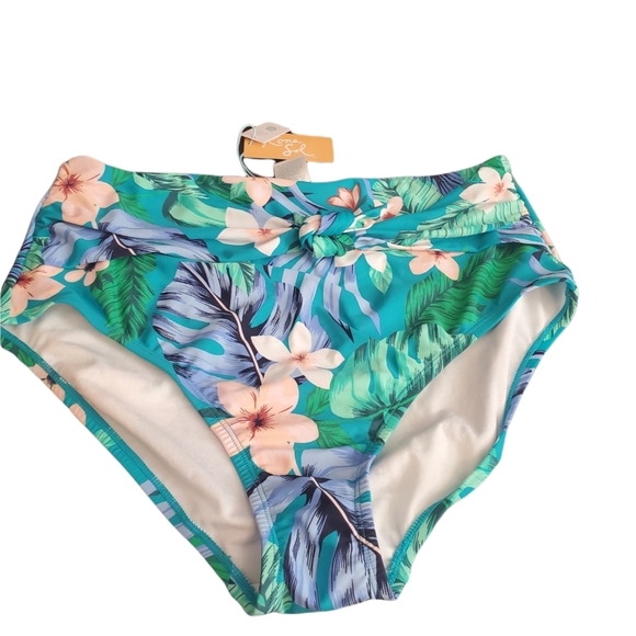 Kona Sol sash tie high waist bikini bottoms Size XL - Picture 6 of 12